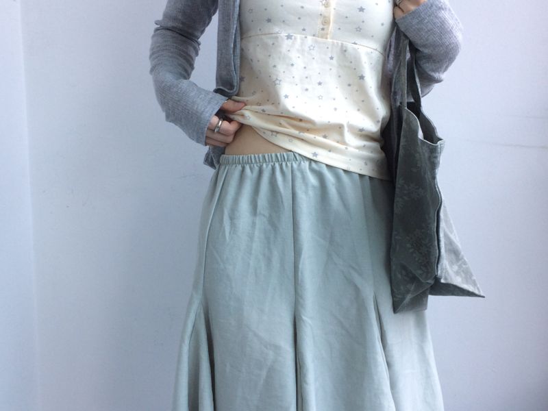soft garden flare skirt