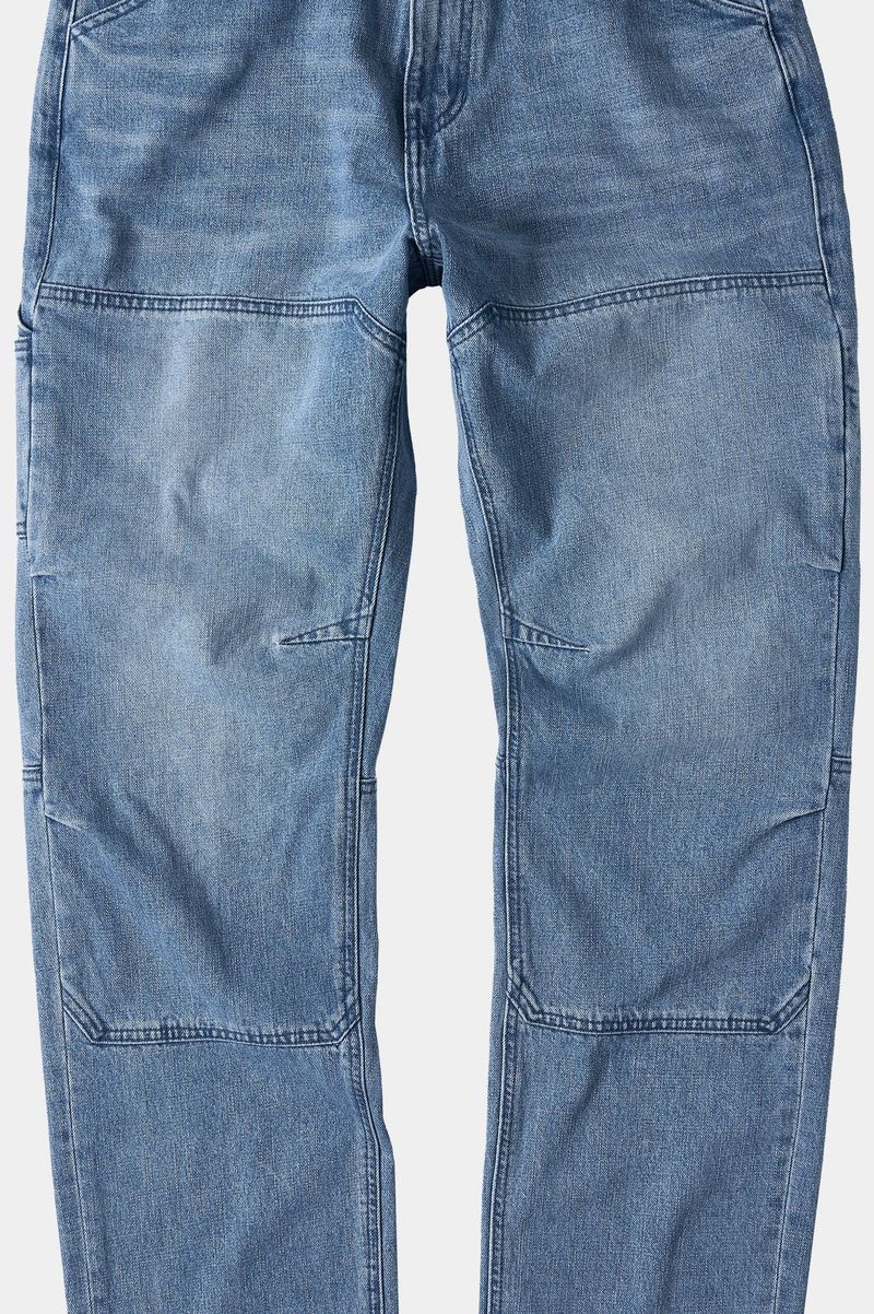 Incision Double Knee Carpenter Pants (Washed Blue)
