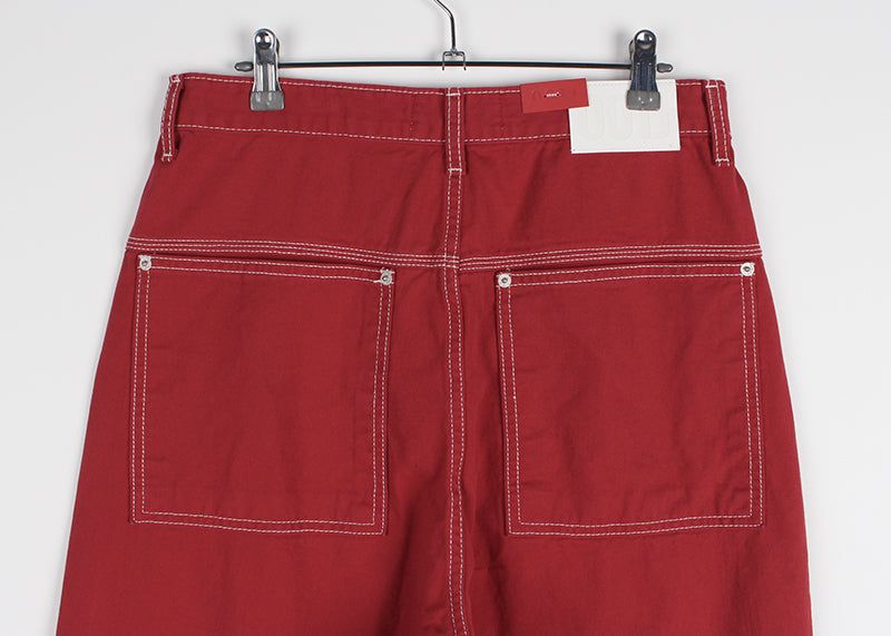 COLOR STITCH WIDE PANTS