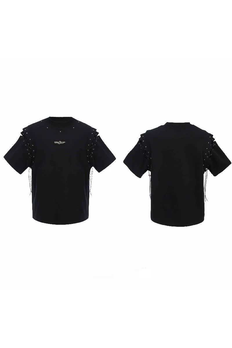 Deconstructed Strap Cutout Tee