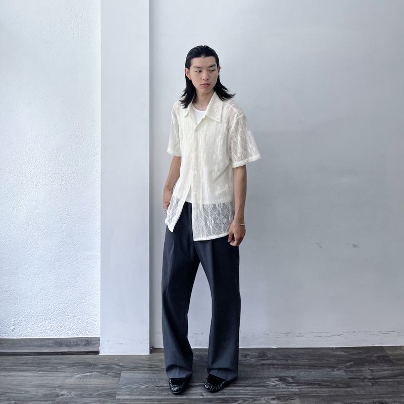 Geometric Openwork Shirt