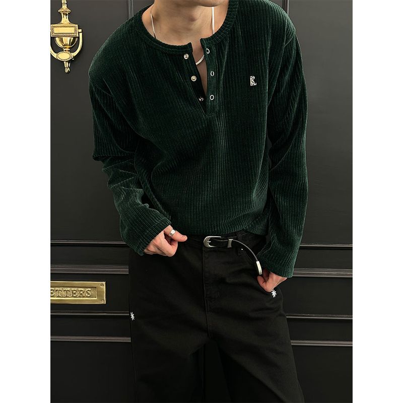 LAURANT（ロラン）の「[MADE] ベルベットゴルギヘンリーネックニットスリーブス(3color)（トップス）」