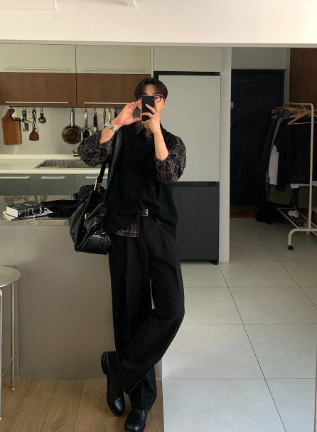 Ever Ranger Round Tuck Side Banding Semi-Wide Slacks
