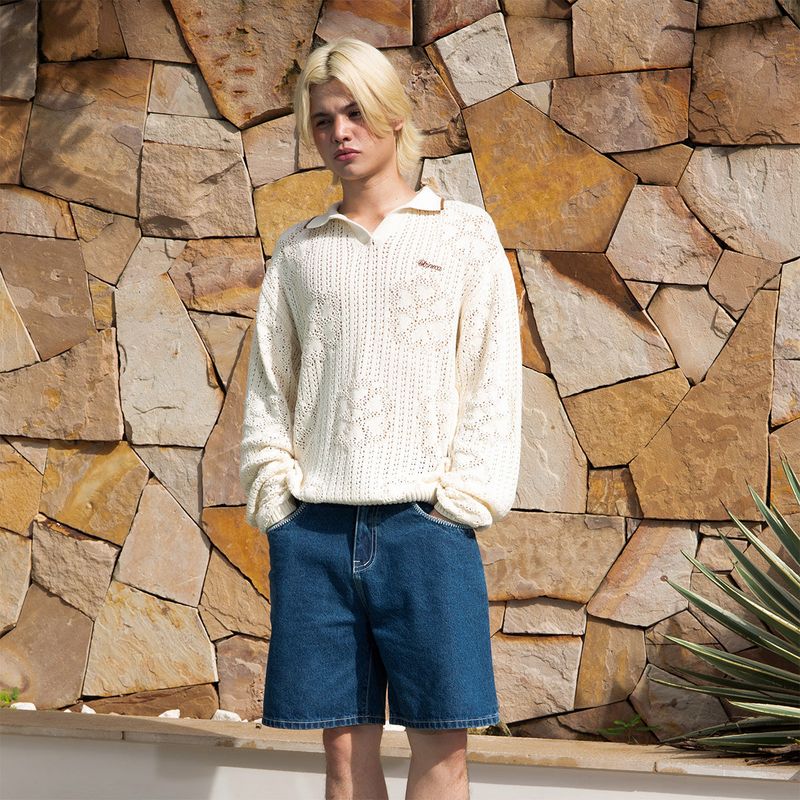 Vineca Stitch Denim Shorts