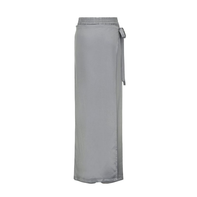 1 0 cross wrap skirt pants - GREY