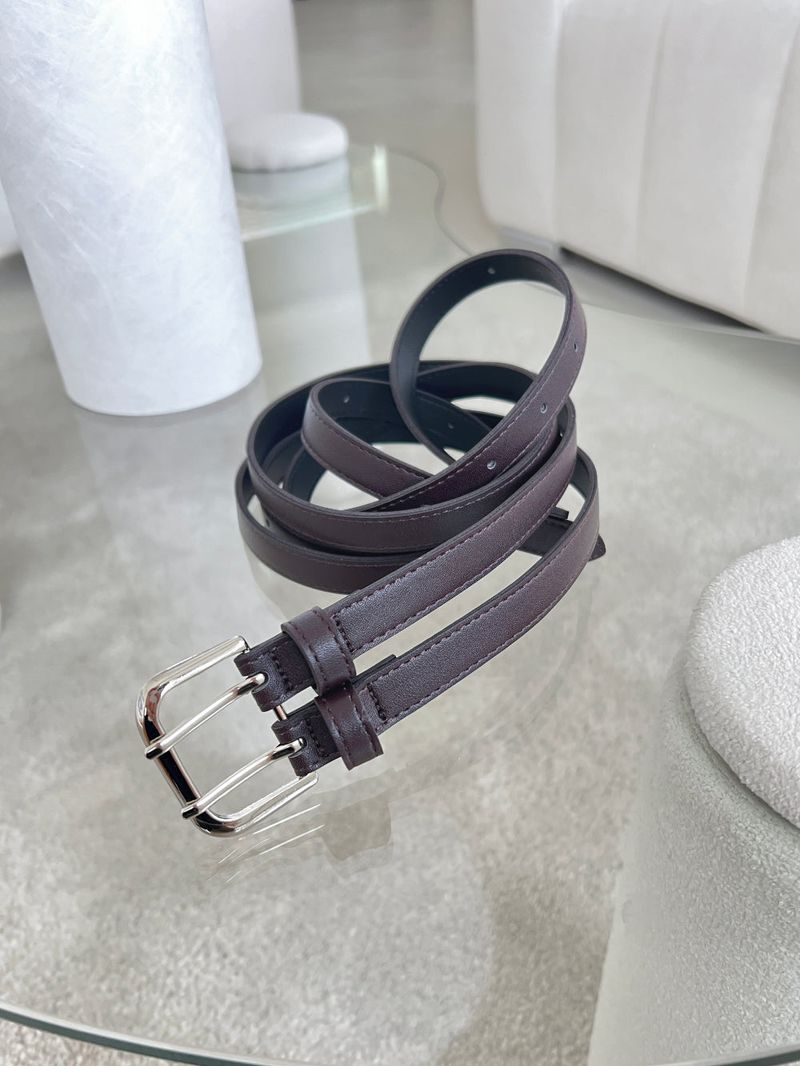 Dual Frame Double Line Leather Belt