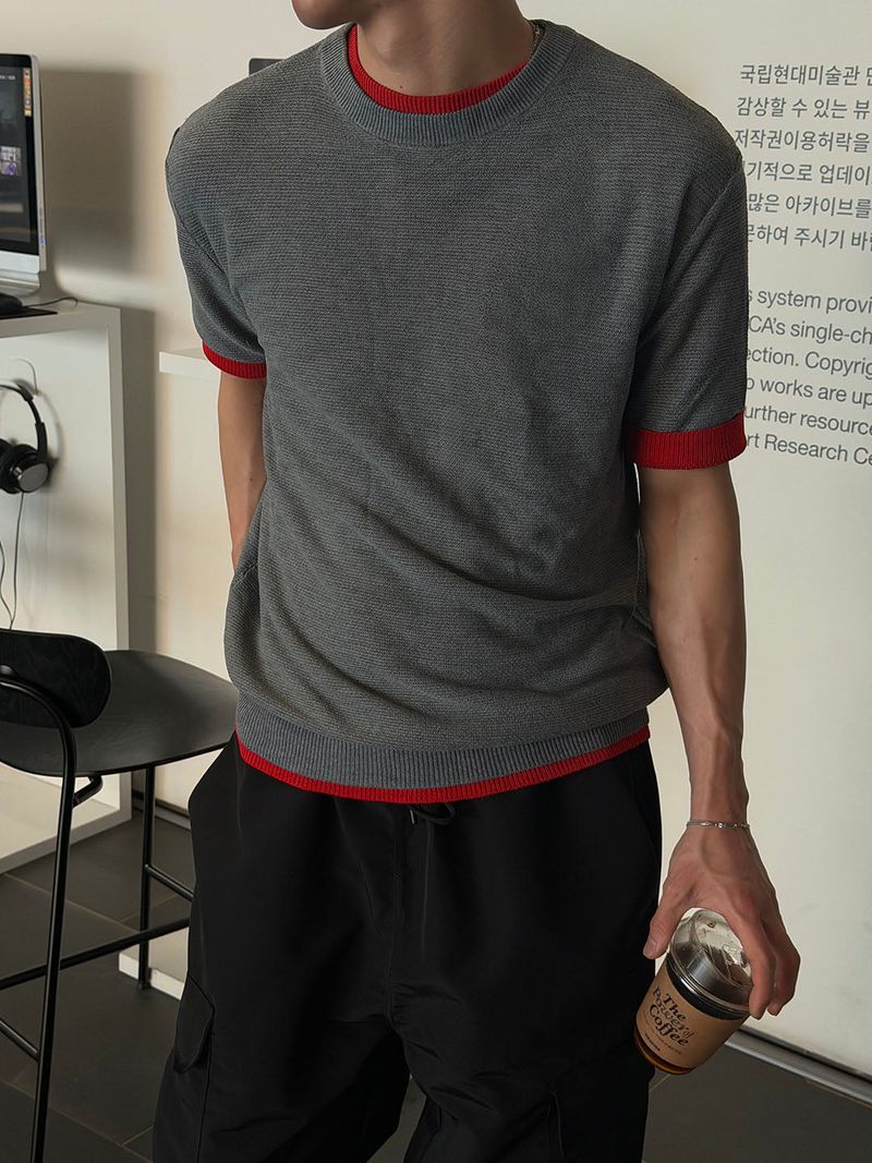 LAURANT（ロラン）の「Soft touch round half knit(8color)（Tops）」