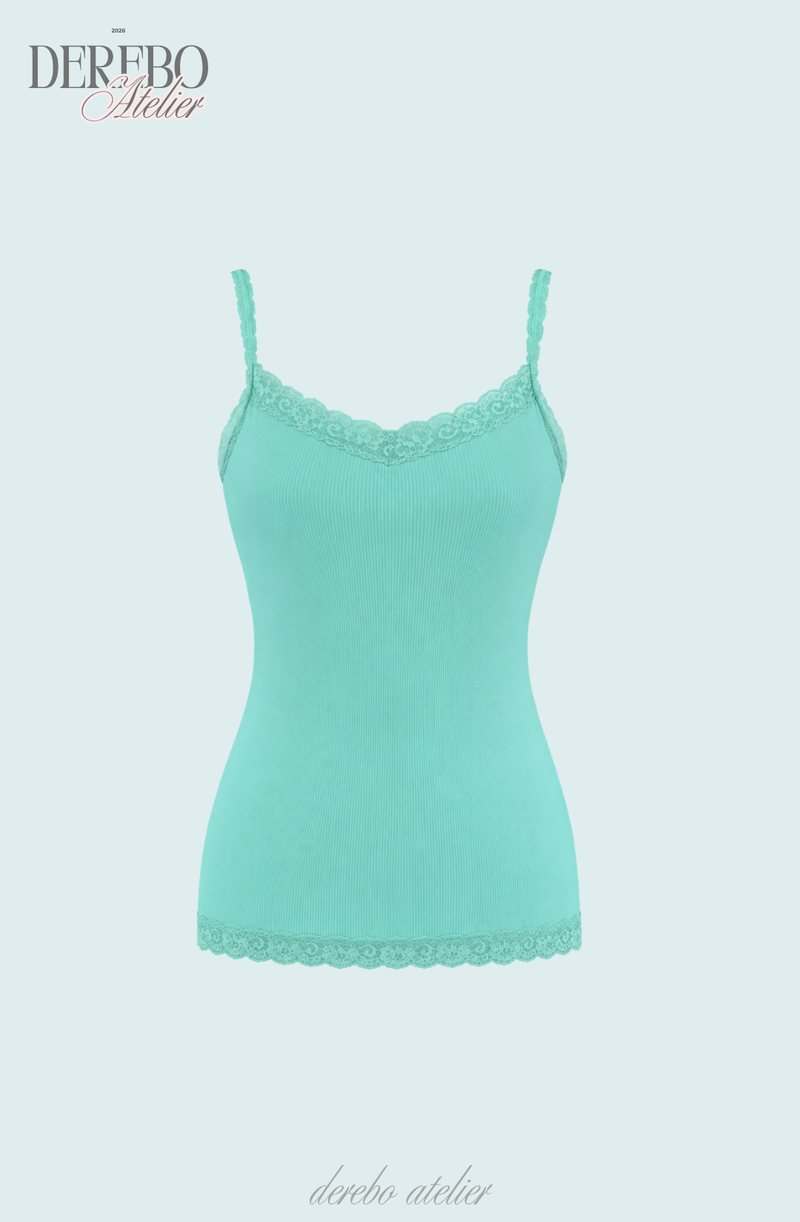Mint Core Lace Sleeveless Top