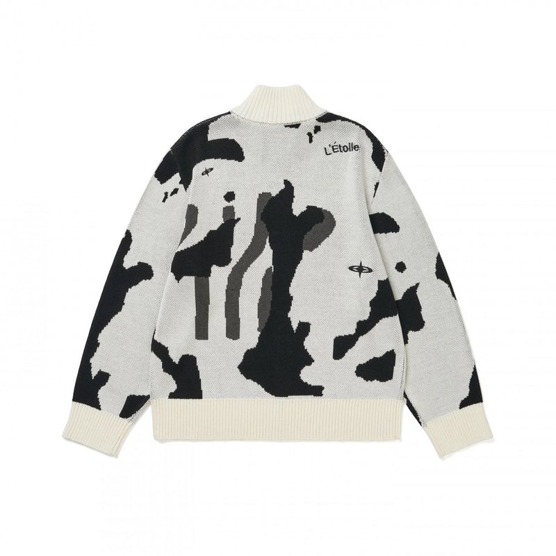 CAMOUFLAGE KNIT ZIP UP
