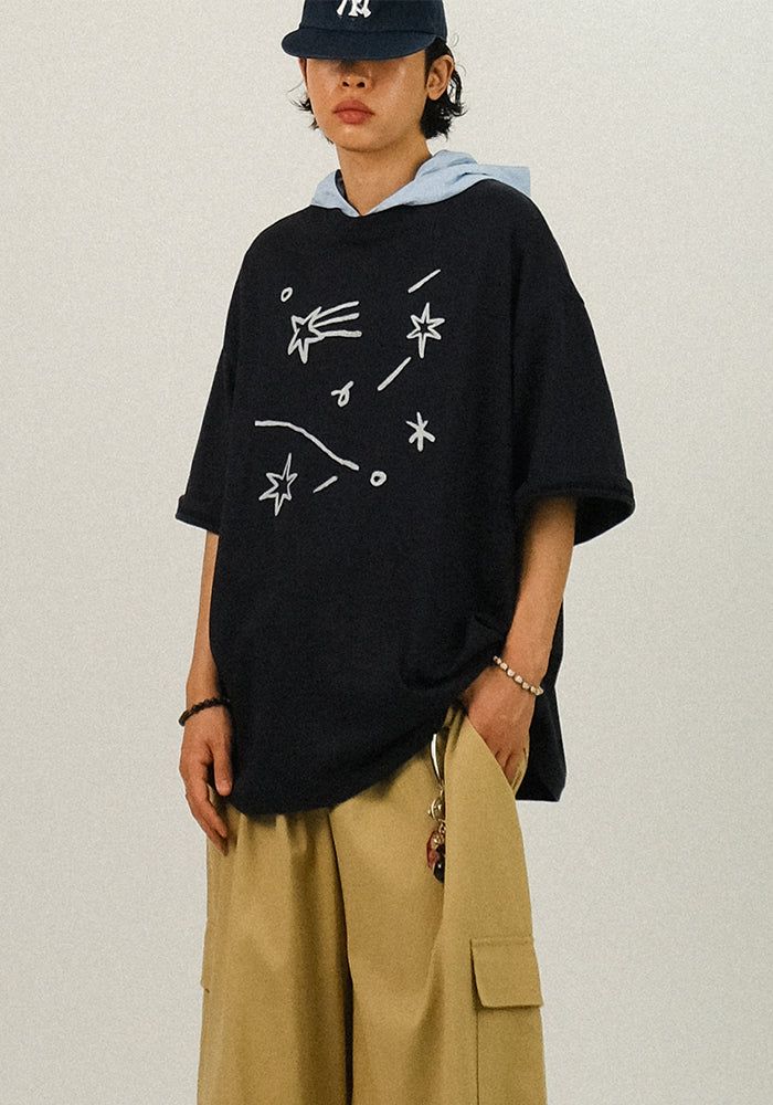 SEMIKAJI（セミカジ）の「[SEMADE] Comfort Star Printing 1/2 T （Tops）」