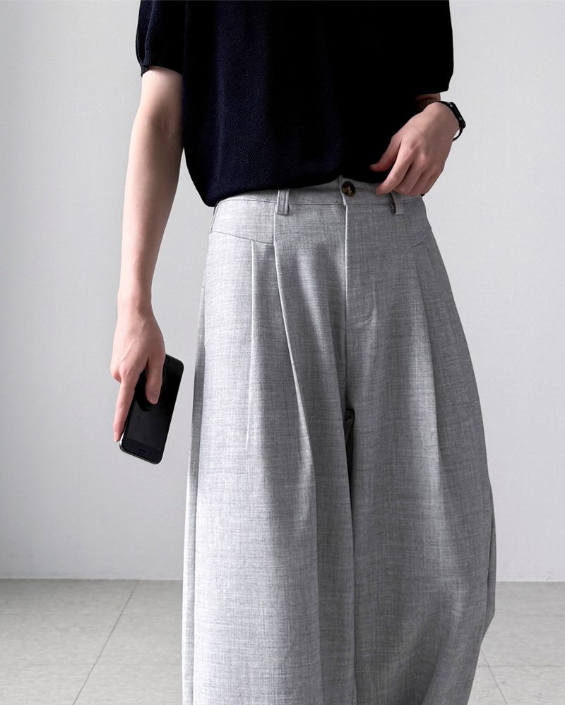 Maple Linen Wide Slacks