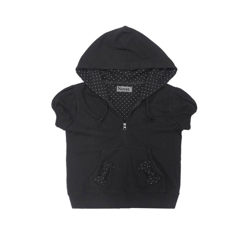 Nuyet（ヌエット）の「 Puffed sleeve dot hoodie _ Black（Tops）」