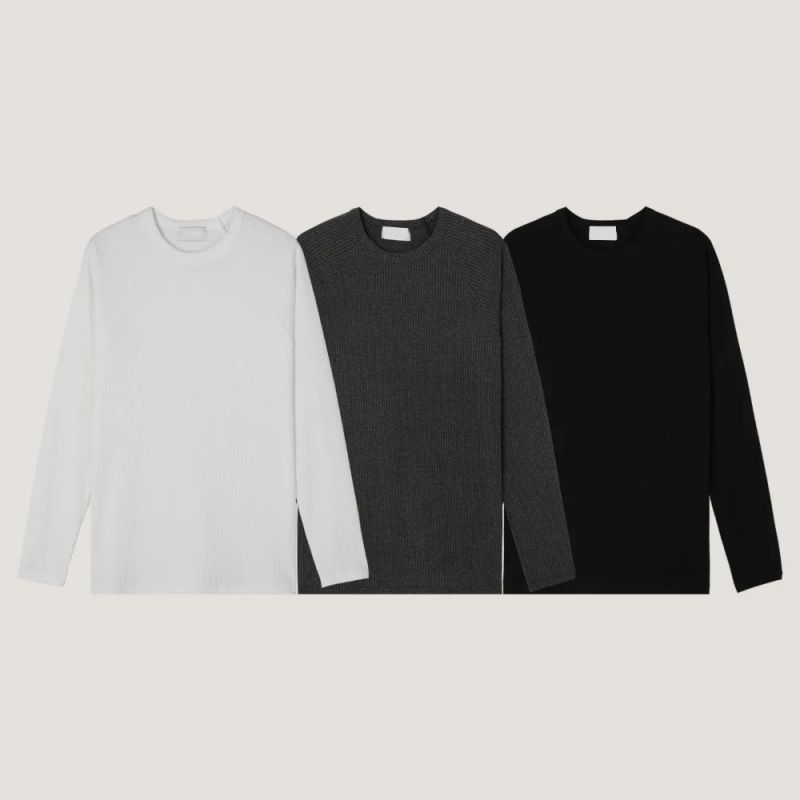 LMN Ness Ribbed Raglan Muscle Long Sleeve T-Shirt (3 colors)