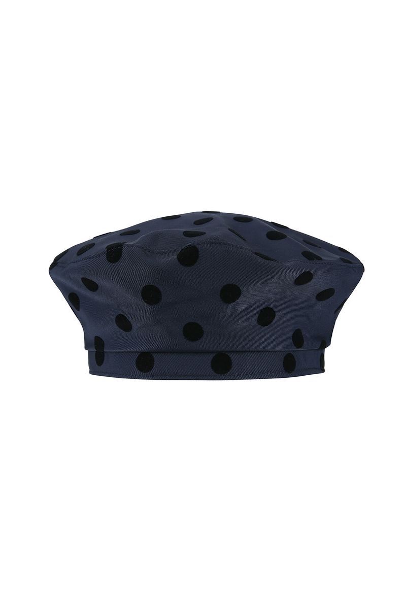 DOT BERET HAT / NAVY