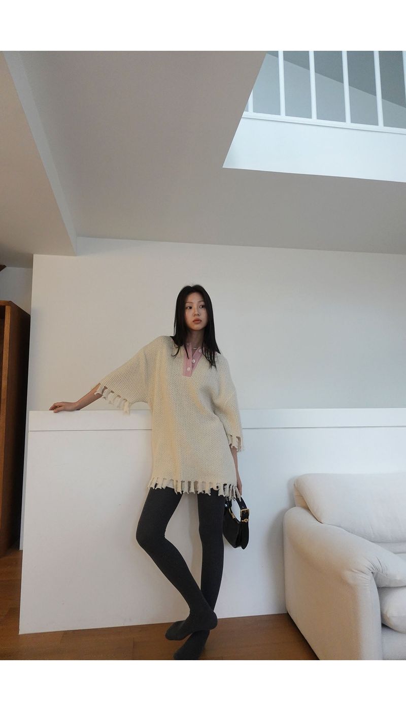 POT fringe half knit (2C)