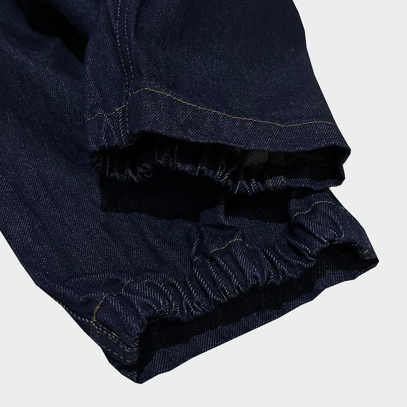 stripe patch denim cardigan_blue