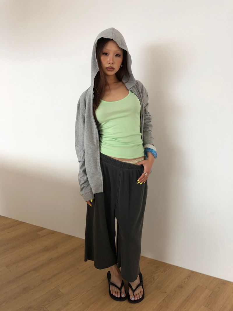 SLUB HOOD ZIP-UP