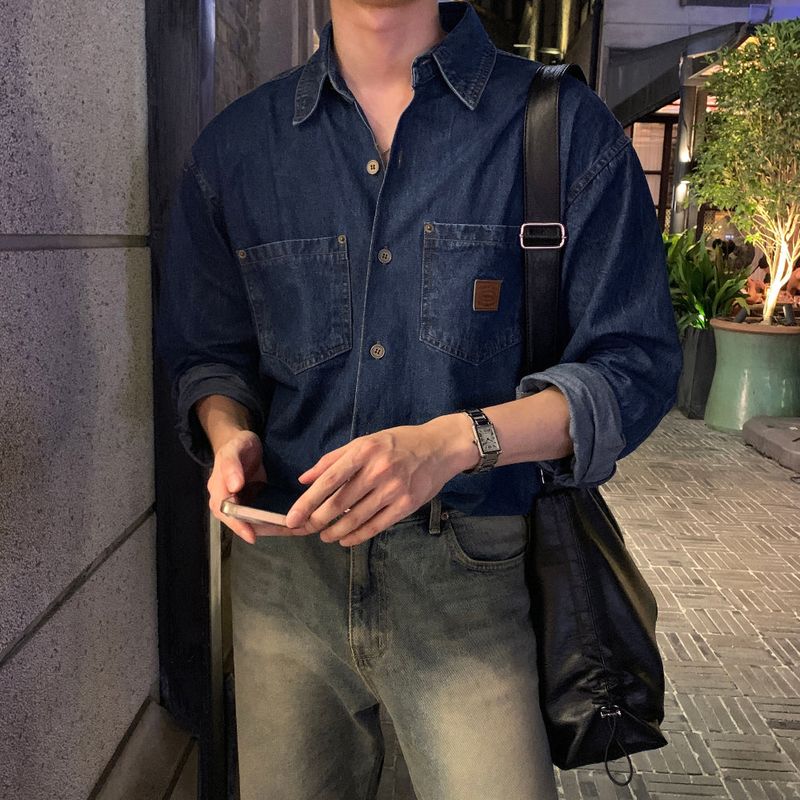 LMN Made Patch Two-Pocket Denim Shirt (3 colors)