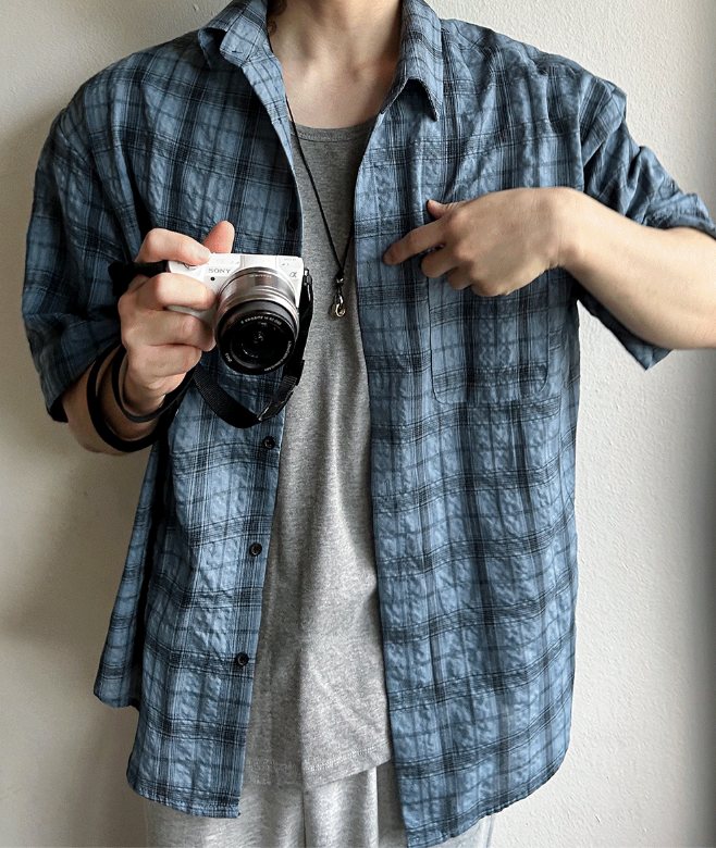 Parun Check Linen Short Sleeve Shirt