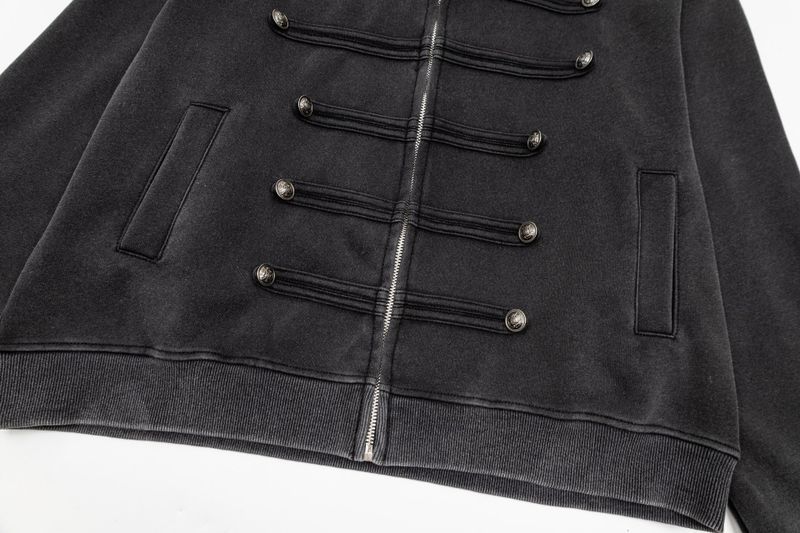 Margo Military Button Hoodie Zip-up