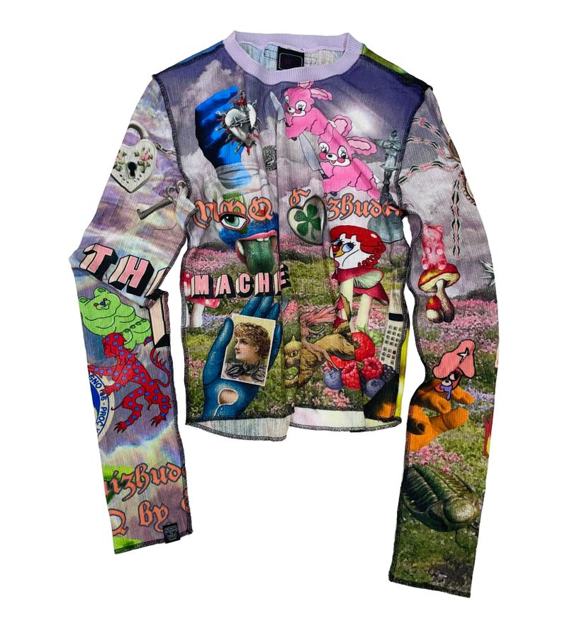 MPQ（エムピーキュー）の「CANDY RABBIT 5-Parts Collage Long（Tops）」