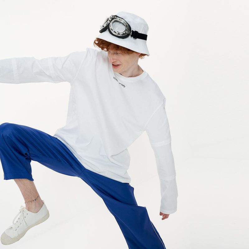 Triple Sleeve T-shirt [White]