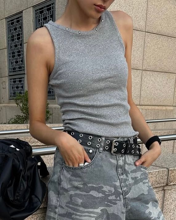 Ake Studded Sleeveless Gray [WOMEN]