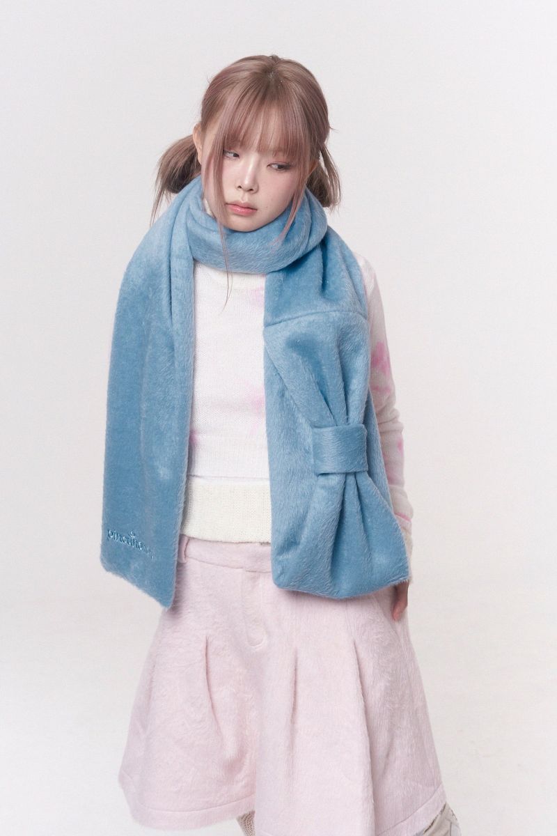 Ribbon Muffler_Fairy blue