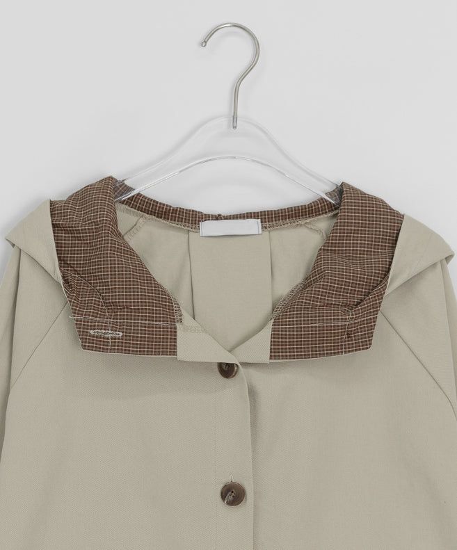 Guntree Check Hood Bomber Jacket