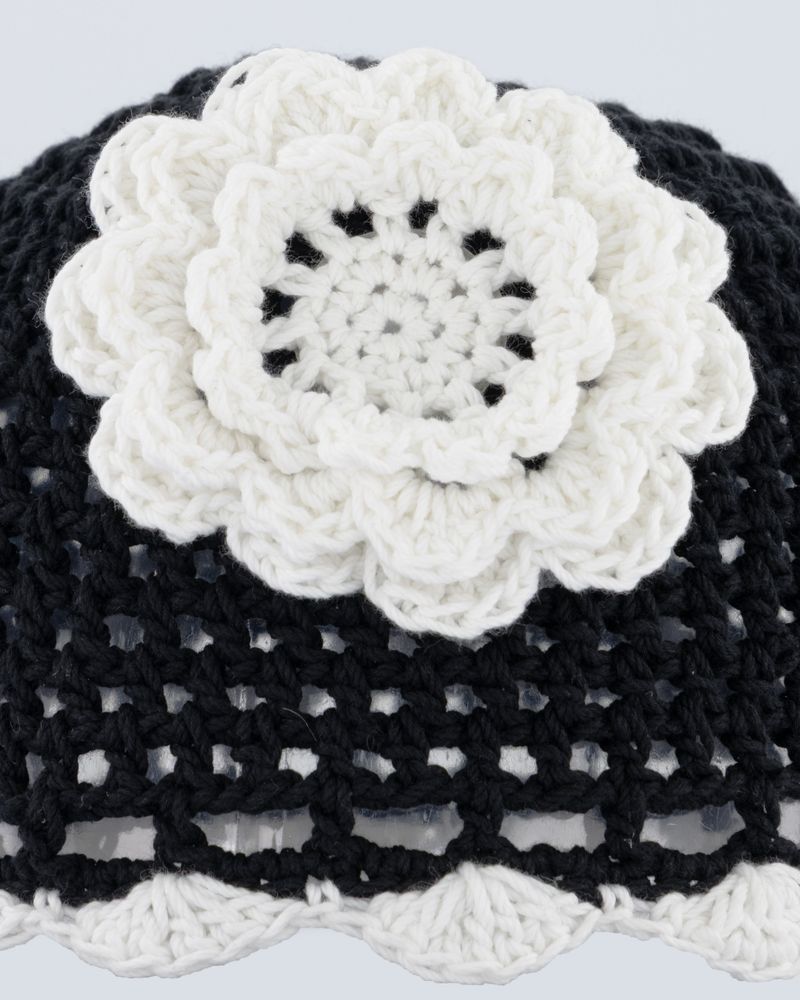 【MADE】Doyoubi Dimanche PeppoBBeBBo knitted beanie[Black/White]