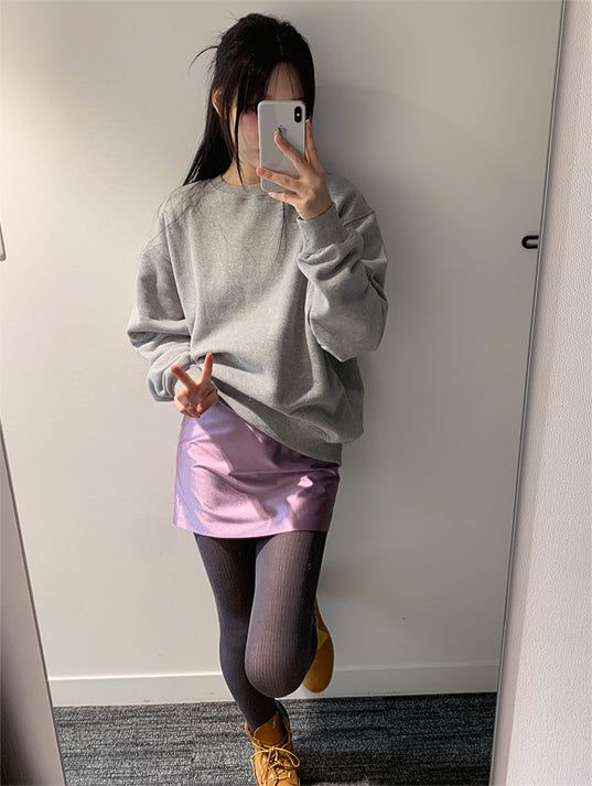 SATIN PEARL MINI SKIRT (3C)