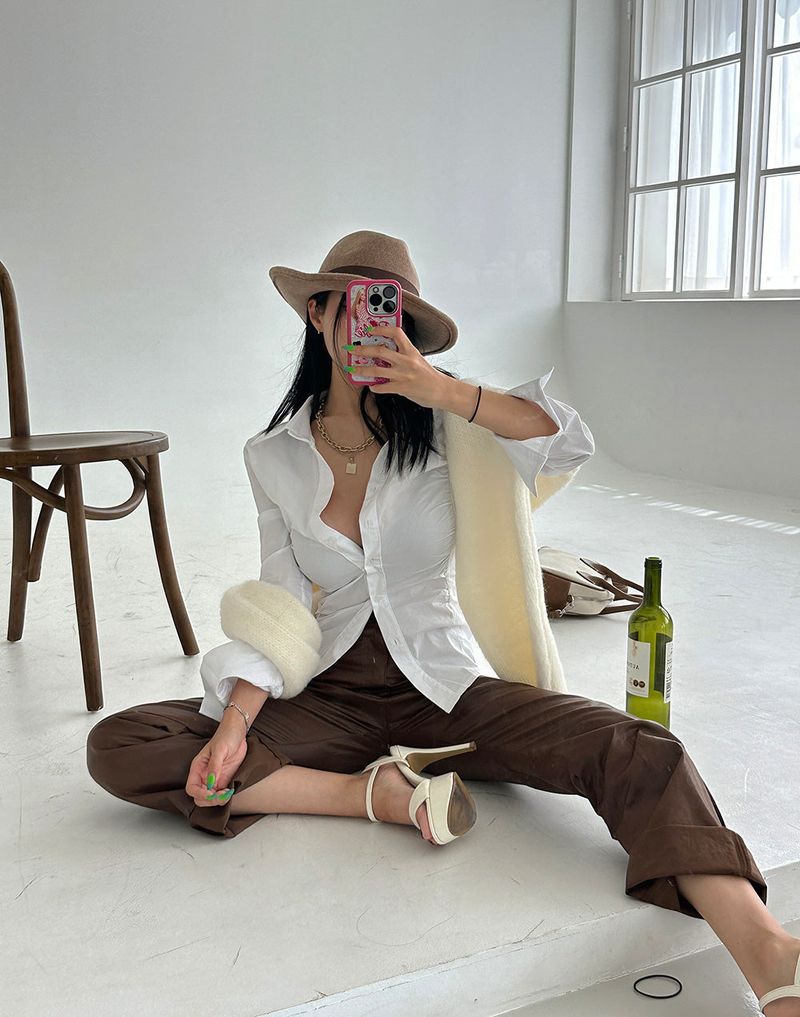 salt wool cropped knitwear