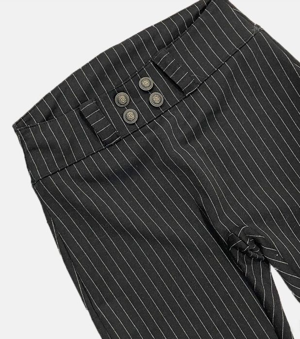 Antique button bootcut slacks