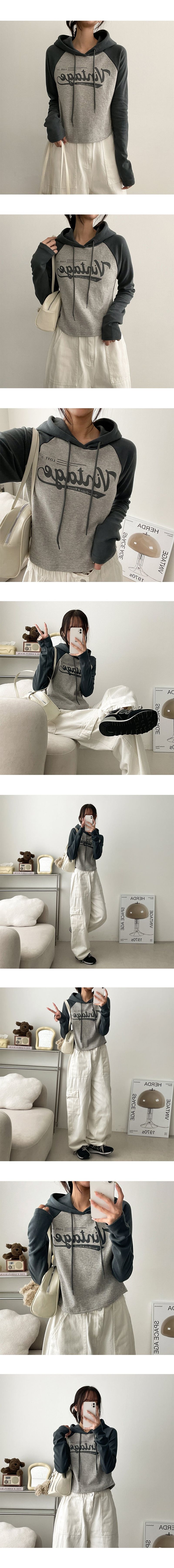 Play color raglan hoodie
