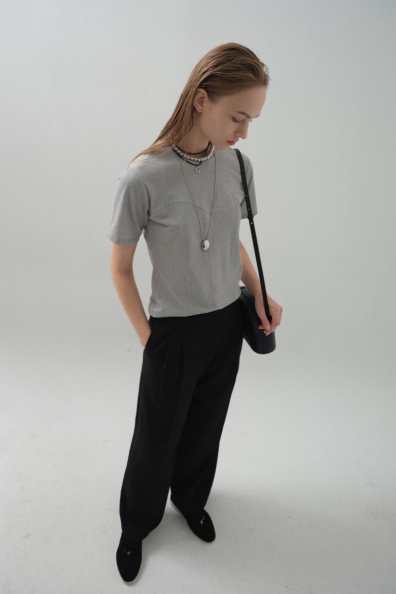 Bustier Line Top_Grey