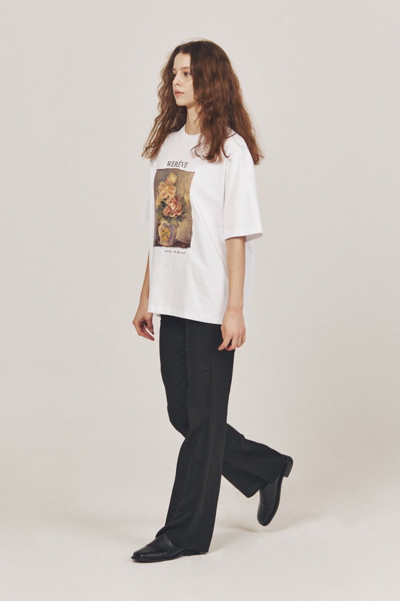 silket cotton peony t-shirt
