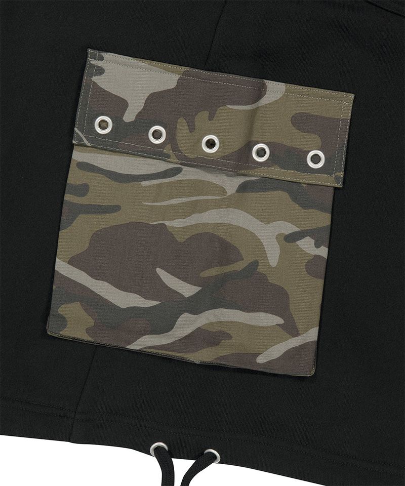 BERMUDA CAMO CARGO SWEATSHORT