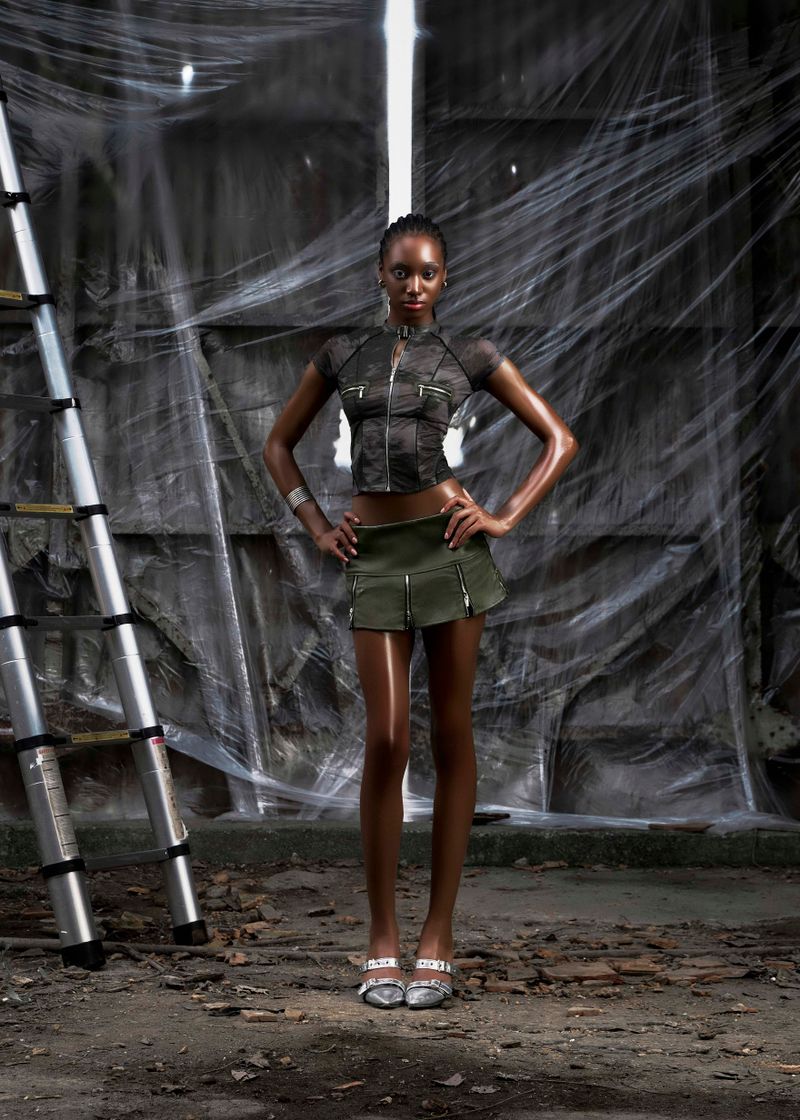 NONE Raglag Mesh Top