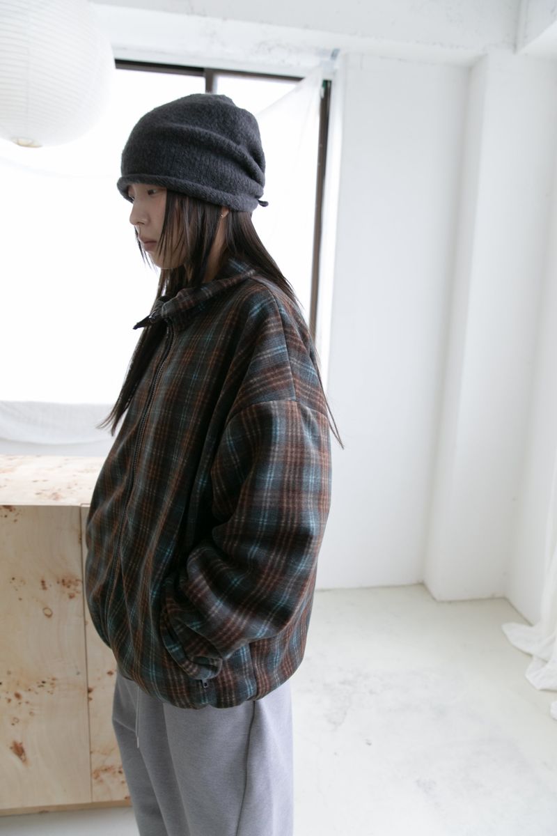 fleece check jumper(3colors)