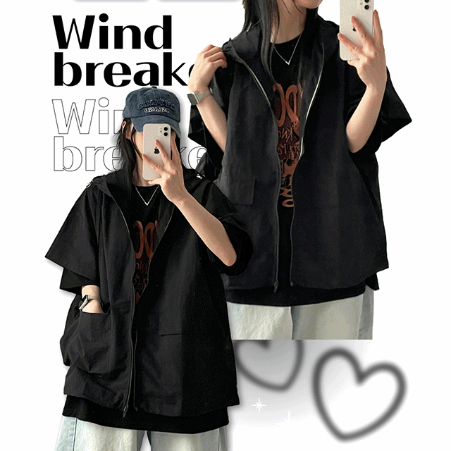 hijjoo（ハイチュー）の「Delop to Way Short Sleeve Hooded Zip-Up Jumper（Jackets/Outerwear）」