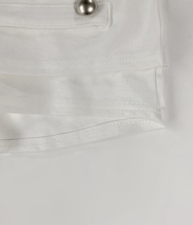 Trony button low-waist skirt (white)
