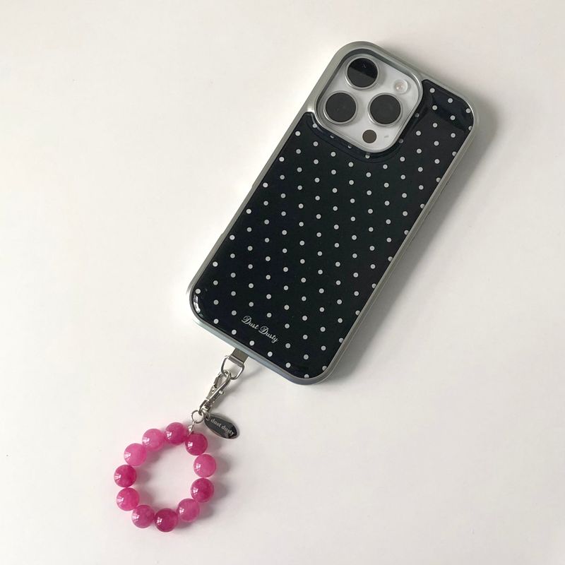 dot silver bumper case [black]