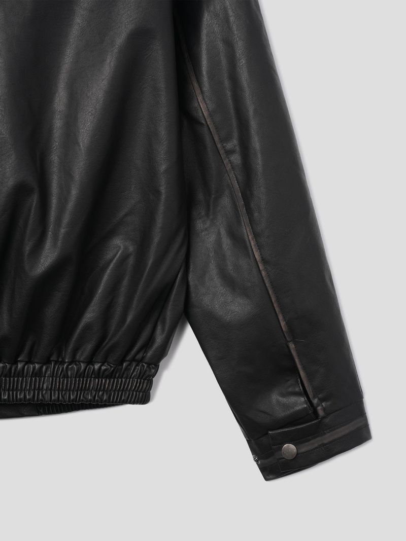 LMN deep washing leather crop jacket (2 colors)