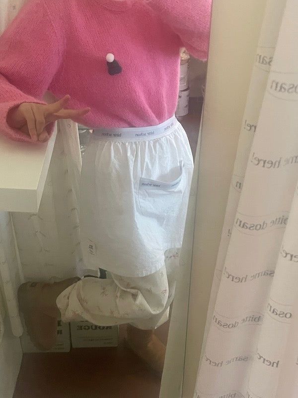 bitteschon band-waist apron