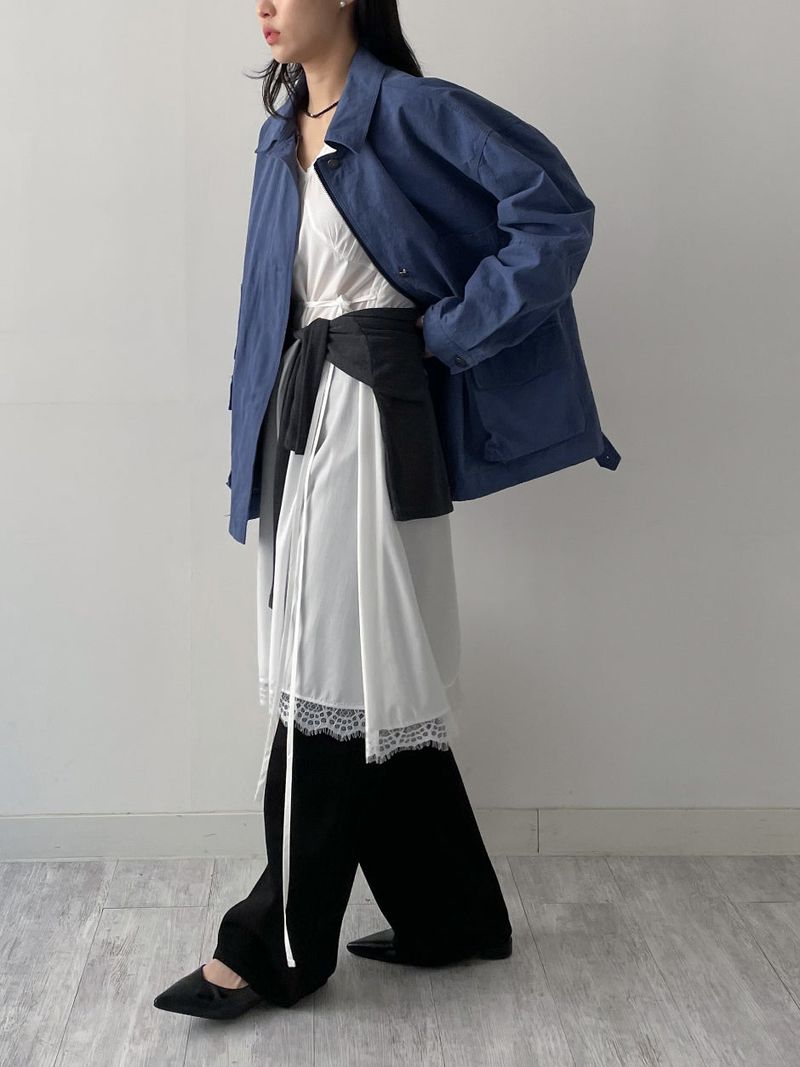 Garment Work Over Fit Half Jacket