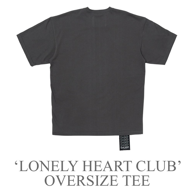 'RABBIT CLUB' OVERSIZED TEE_CHARCOAL