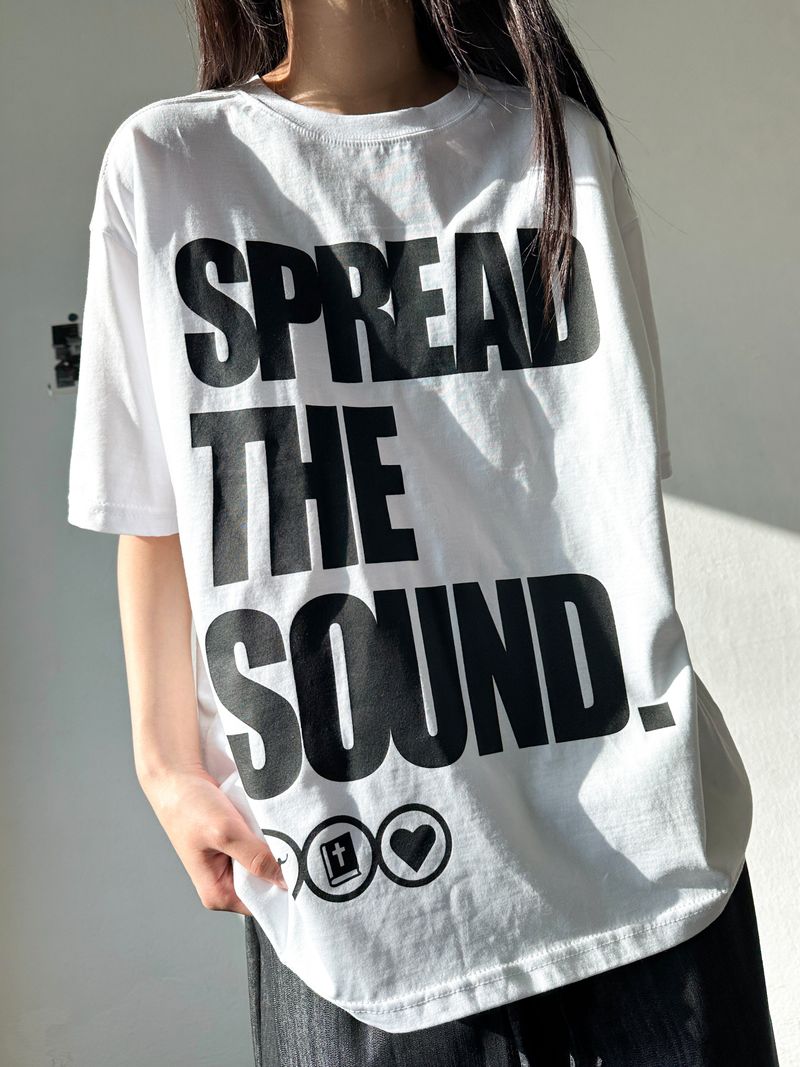 オーバーワールド ビッグレター グラフィック セミクロップ Tシャツ 4カラー