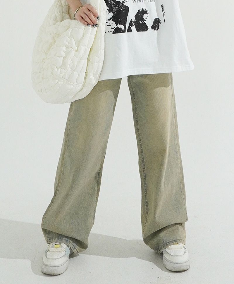 KIXI（キッシー）の「Low-rise Old Washing Wide Denim Pants（Pants）」