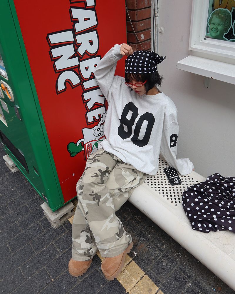 80 Number Oversized Fit Sweatshirt