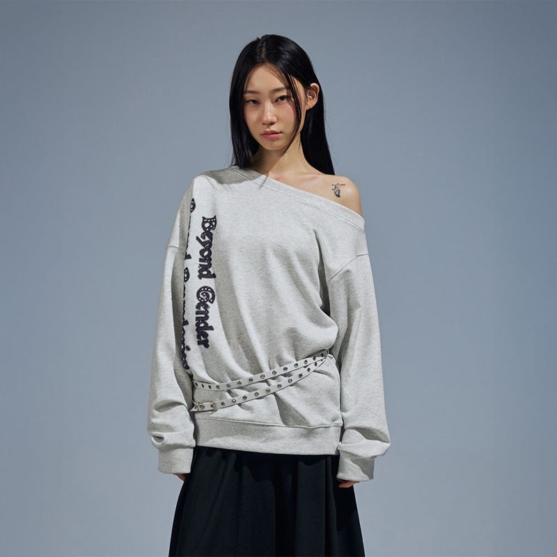 VETEZE（ベテゼ）の「BGBB スタッズポイントオフショルダーMTM (グレー)（トップス）」